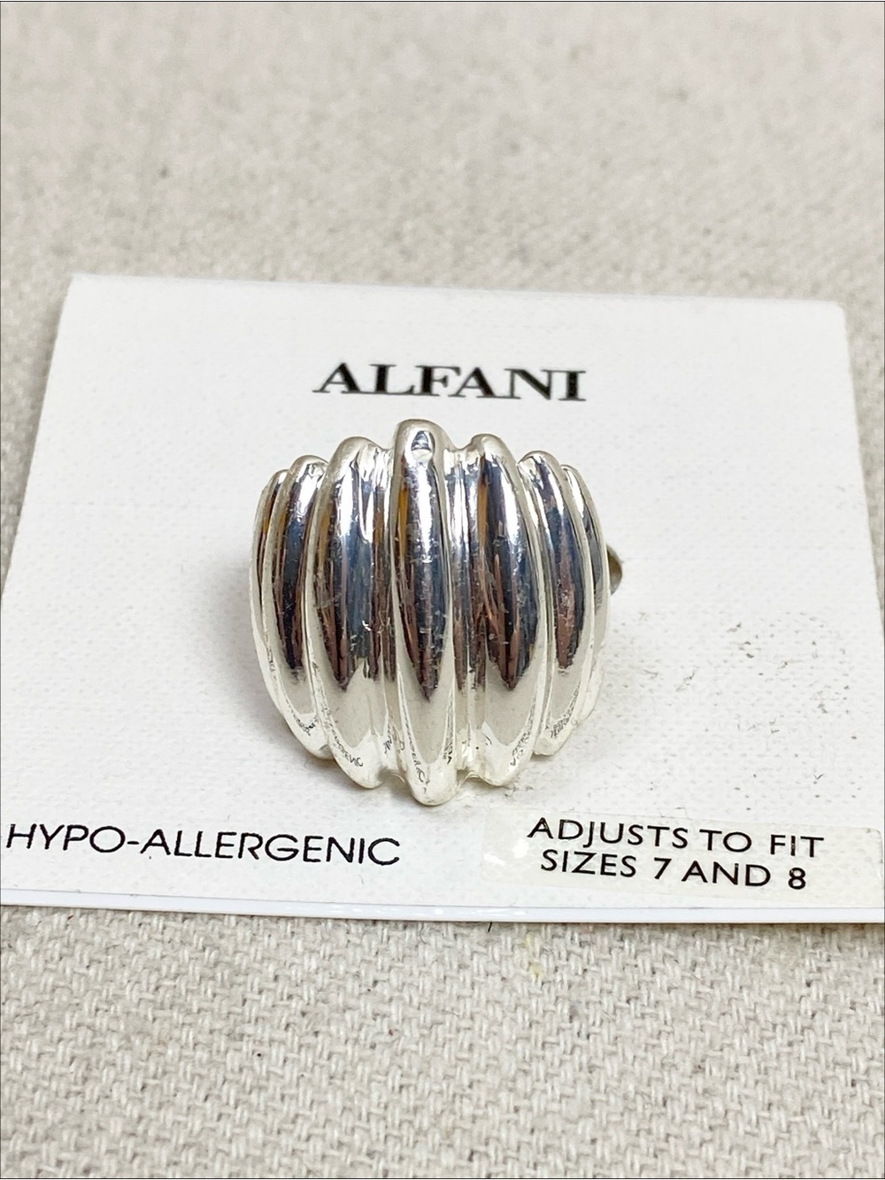 Alfani Silver Cocktail Ring New